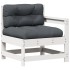 Set muebles jardín 4 pzas con cojines madera maciza pino