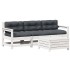 Set muebles jardín 4 pzas con cojines madera maciza pino