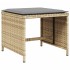 Set comedor de jardín 11 pzas con cojines ratán sintético