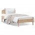 Estructura de cama sin colchón madera maciza de pino 90x200