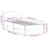 Estructura de cama sin colchón madera maciza de pino 90x200