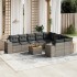 Set de sofás de jardín 10 pzas con cojines ratán sintético