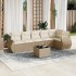 Set sofás de jardín 7 piezas y cojines ratán sintético