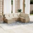 Set sofás de jardín 7 piezas y cojines ratán sintético
