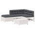 Set muebles jardín 5 pzas con cojines madera maciza pino