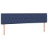 Cama box spring con colchón tela azul 120x190