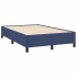 Cama box spring con colchón tela azul 120x190