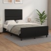 Estructura de cama sin colchón cuero sintético negro 120x190 cm