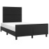 Estructura de cama sin colchón cuero sintético negro 120x190