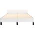 Estructura de cama sin colchón cuero sintético blanco