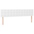 Estructura de cama sin colchón cuero sintético blanco