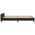 Estructura de cama sin colchón terciopelo negro 120x190