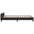 Estructura de cama sin colchón terciopelo negro 120x190