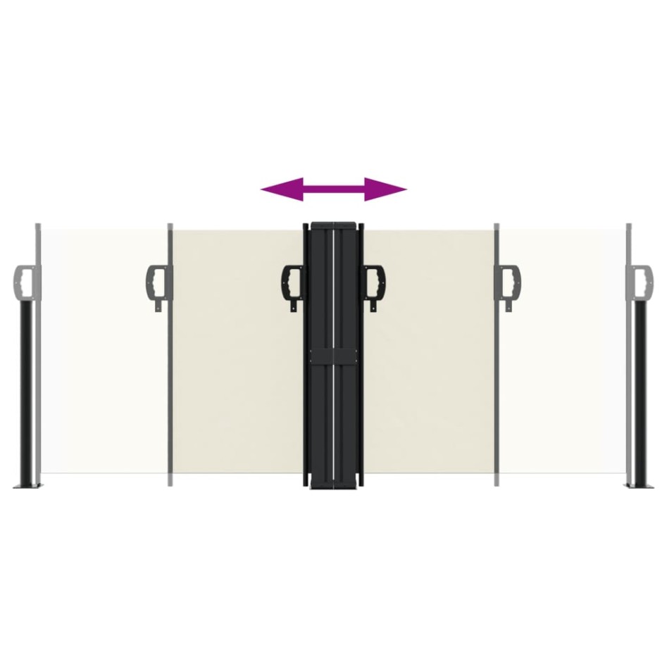 Toldo lateral retráctil crema 100x1000