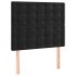 Cama box spring colchón y LED terciopelo negro 90x190