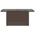 Mesa de jardín superficie vidrio ratán PE marrón 100x55x73