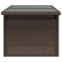Mesa de jardín superficie vidrio ratán PE marrón 100x55x73