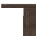 Mesa de jardín superficie vidrio ratán PE marrón 100x55x73