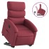Sillón reclinable elevable tela rojo