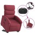 Sillón reclinable elevable tela rojo