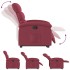 Sillón reclinable elevable tela rojo