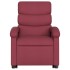 Sillón reclinable elevable tela rojo