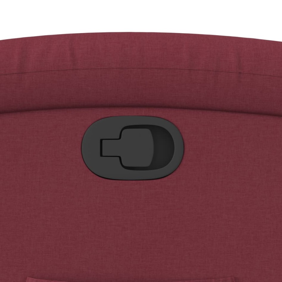 Sillón reclinable elevable tela rojo