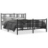 Estructura cama sin colchón con estribo metal negro 150x200