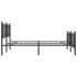 Estructura cama sin colchón con estribo metal negro 150x200