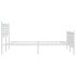 Estructura cama sin colchón con estribo metal blanco 140x200