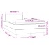 Cama box spring con colchón terciopelo negro 120x190