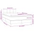 Cama box spring con colchón terciopelo gris oscuro 120x190