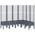 Jardinera con enrejado PP azul gris 160x120x142