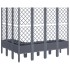 Jardinera con enrejado PP azul gris 160x120x142