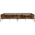 Estructura cama madera ingeniería metal roble ahumado