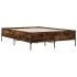 Estructura cama madera ingeniería metal roble ahumado