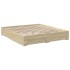 Cama con cajones madera ingeniería roble Sonoma 200x200