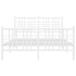 Estructura cama sin colchón con estribo metal blanco 137x190