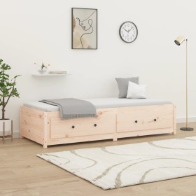 Sofá cama de madera maciza de pino 75x190