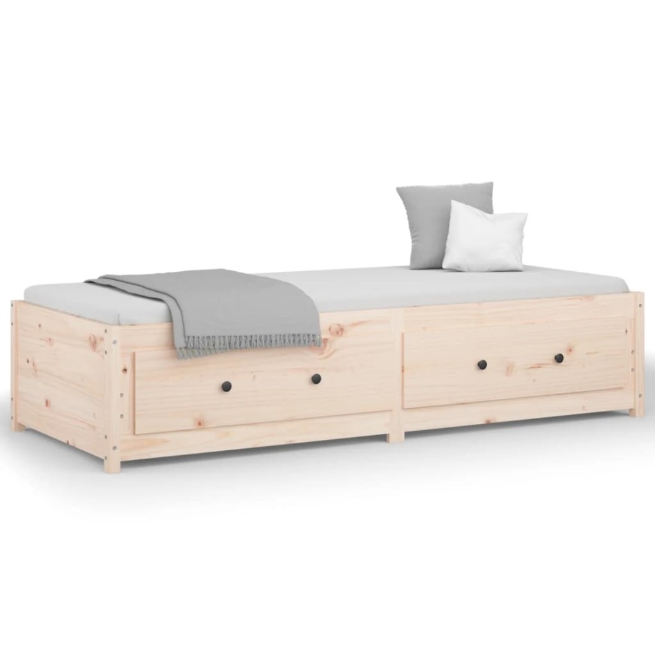 Sofá cama de madera maciza de pino 75x190