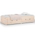 Sofá cama de madera maciza de pino 75x190