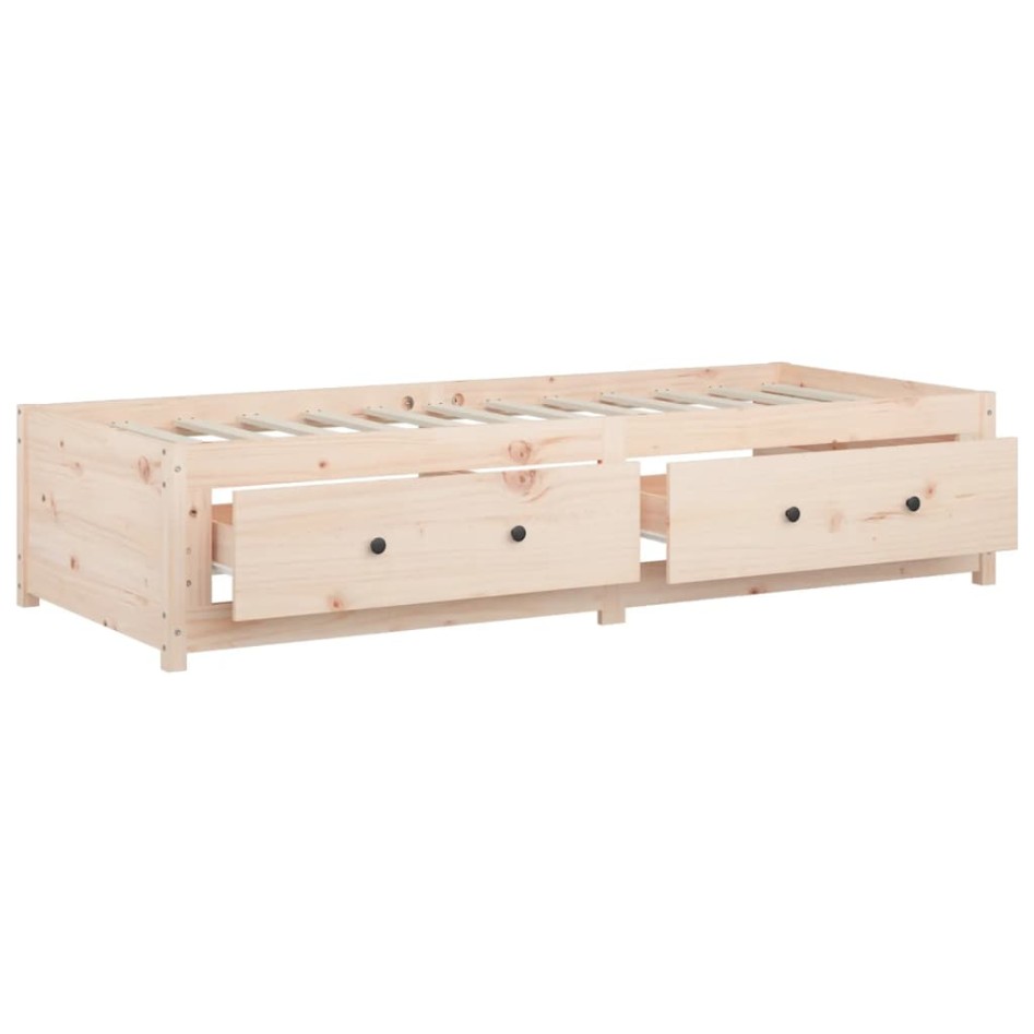 Sofá cama de madera maciza de pino 75x190