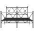 Estructura cama sin colchón con estribo metal negro 120x200