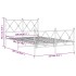Estructura cama sin colchón con estribo metal negro 120x200