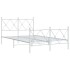 Estructura cama sin colchón con estribo metal blanco 120x190