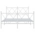 Estructura cama sin colchón con estribo metal blanco 120x190