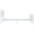 Estructura cama sin colchón con estribo metal blanco 120x190
