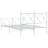 Estructura cama sin colchón con estribo metal blanco 120x190