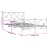Estructura cama sin colchón con estribo metal blanco 120x190