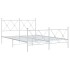 Estructura cama sin colchón con estribo metal blanco 140x200